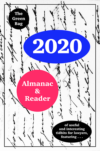 Green Bag Almanac and Reader cover 2020